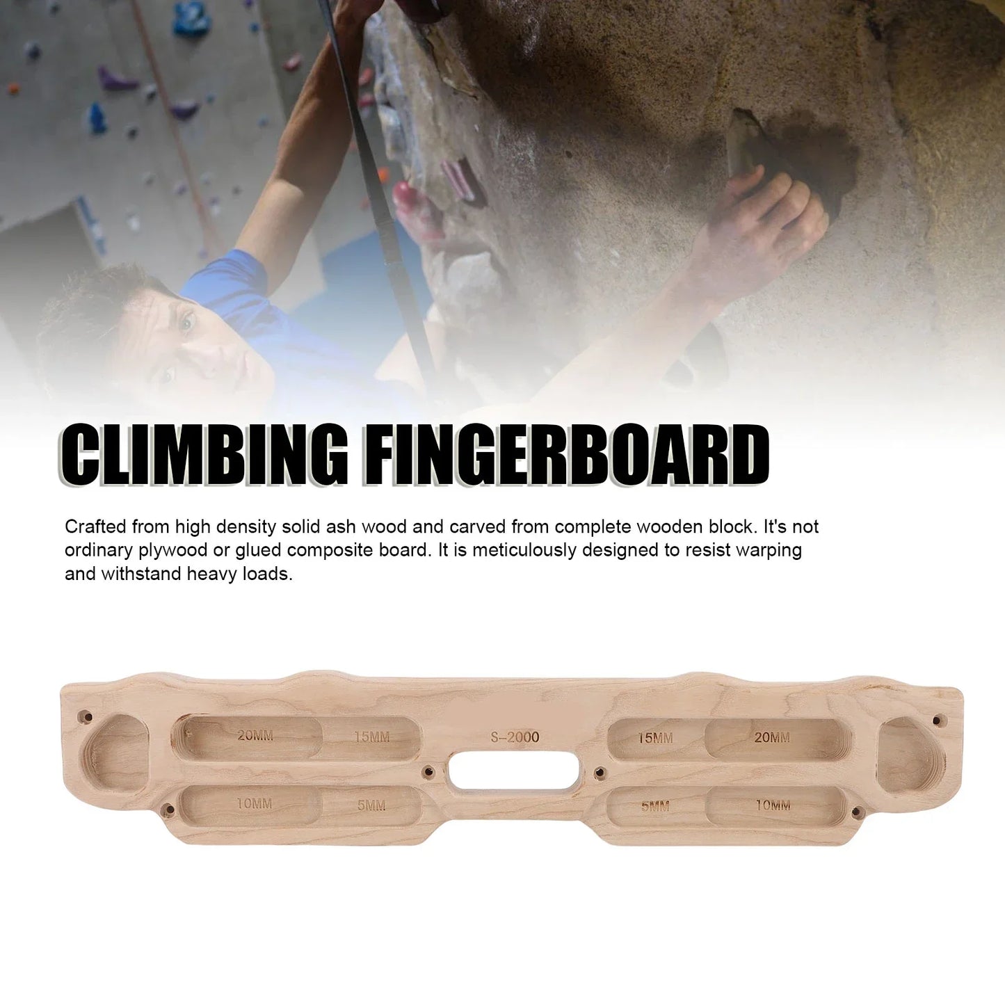 Crux Board Wooden Hangboard